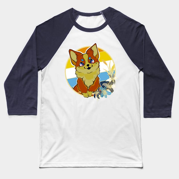 Aromantic asexual corgi Baseball T-Shirt by ThBlkBirdDaliah